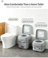 Toilette mobile portable en plastique Aotong pour le camping en plein air et les pique-niques, utilisable en toutes saisons