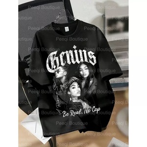 Peeqi vente en gros mode Vintage t-<span class=keywords><strong>shirt</strong></span> de haute qualité femmes imprimé graphique t-shirts Streetwear grande taille femmes <span class=keywords><strong>coton</strong></span> t-shirts hauts - Product Image 3