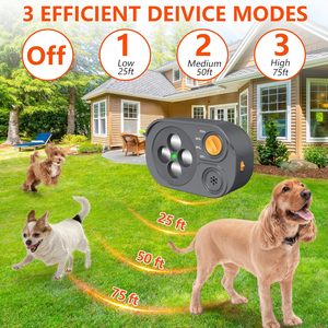 Nouvel appareil anti-aboiement ultrasonique rechargeable 2026 pour chiens, étanche IP65, 6 modes, portée de 75 pieds - Product Image 5