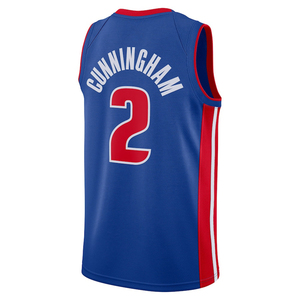 Hommes # 2 Maillots de basket personnalisés Cunningham Detroit, chemises brodées, uniformes pour jeunes, vêtements de sport avec logo thermocollé - Product Image 2