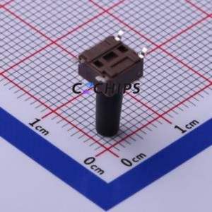DTSM-66K-V-T/R Tactile Switch SMD-4P,6.2x6.2mm Switch Single Pole Single Throw Round Button 6.1mm 6.3mm - Product Image 2