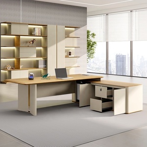 <span class=keywords><strong>Bureau</strong></span> de direction atmosphérique élégant de plusieurs tailles en option avec lumières avec mobilier de <span class=keywords><strong>bureau</strong></span> de patron de luxe moderne et léger - Product Image 4