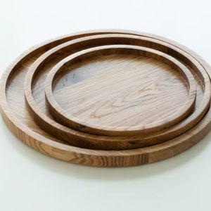 ถาดเสิร์ฟไม้ดีไซน์โบราณ พร้อมหูจับโลหะ ผิวขัดเงา เหมาะสำหรับงานเทศกาล งานวันเกิด ในราคาที่ถูกที่สุด - Product Image 1