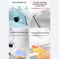 WC intelligent sans limite de pression d'eau, ouverture automatique par radar, capteur de pied, chasse d'eau, double mémoire, écran LED, chauffage instantané, auto-nettoyant