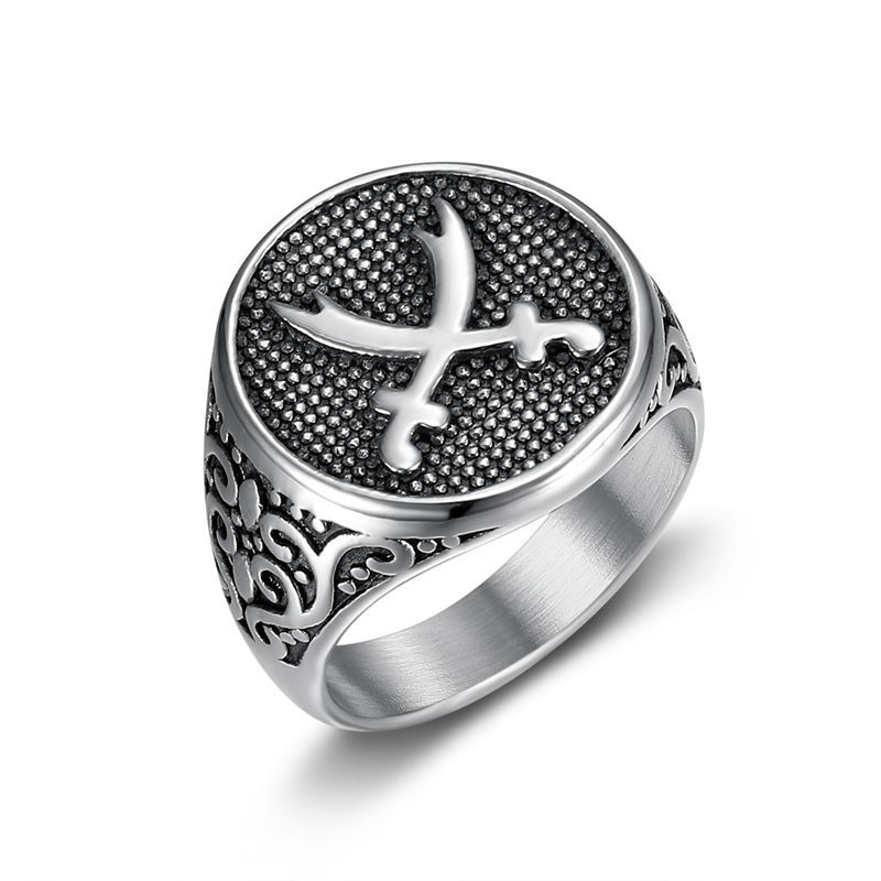 YAHOYA Punk Retro Poseidon Trident Bague Argent Couleur Ouverte Bague Personnalité Hommes Cool Tendance Bague Anniversaire Cadeau