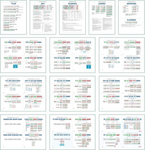 Guide <span class=keywords><strong>de</strong></span> référence rapide pour le Mahjong, feuilles <span class=keywords><strong>de</strong></span> stratégie pour le Mahjong <span class=keywords><strong>de</strong></span> style américain, aide portable pour l'apprentissage des règles <span class=keywords><strong>de</strong></span> <span class=keywords><strong>jeu</strong></span> - Product Image 1