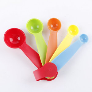 Ensemble de cuillère à mesurer en plastique de 5 pièces couleur gravé cuillère à mesurer - Product Image 3