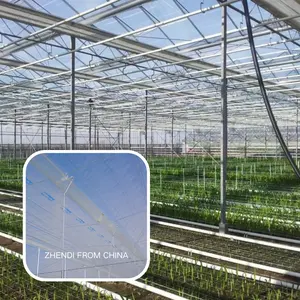 Multi-span agricola fibra vegetale di vetro plastica acqua pioggia grondaia prezzi serra sistemi