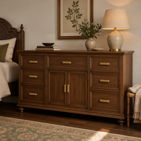 Poignée de barre carrée moderne de luxe en laiton massif, finition cuivre brossé, extrémités à rainures étagées, pour armoire de cuisine, commode, anti-rouille, durable