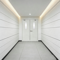 Porte coupe-feu en acier à ouverture latérale, commerciale, avec isolation thermique, design moderne pour immeubles de bureaux, hôtels, appartements et écoles