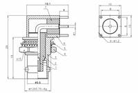 Connecteur BNC-KWE de conception OEM directe d'usine Connecteur d'angle femelle BNC Connecteur PCB