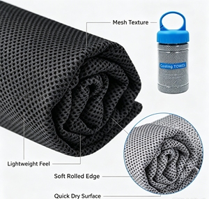 Custom Logo Lightweight Quick-Dry Eco-Friendly Microfiber Instant Iced <b>Cooling</b> Sports Towel Enduring Cool Yoga Promotional - Product Image 5