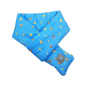 Children's Electric <b>Heated</b> Scarf Blue <b>USB</b> Rechargeable Warm Neck Warmer With Timing Function For Winter Use - Product Image 1