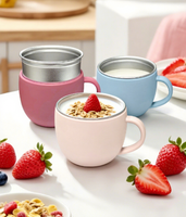 Gobelet à eau en acier inoxydable 304 de qualité alimentaire pour bébé, avec intérieur en silicone, poignée antidérapante, non toxique, inodore, pour la consommation quotidienne des tout-petits