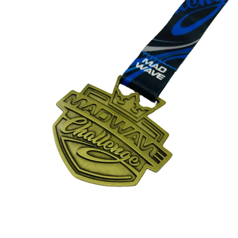 Özel promosyon spor futbol topu Karate boks maraton maç altın çocuk kupa madalya plaketler Medallas
