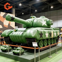 Modèle de char gonflable géant, modèle de char d'assaut gonflable
