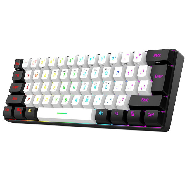 In Stock Portable 61-Keys RGB Wired Keyboard Fashionable Laptop Gaming Teclado Clavier USB Interface Gaming Keyboard