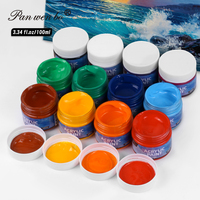 Panwenbo 100ml Peinture acrylique à séchage rapide de haute qualité pour artistes Ensemble de peinture acrylique sans acide à forte adhérence