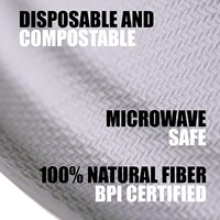 Ensemble d'assiettes en papier biodégradables et compostables de luxe, écologiques, jetables, pour le petit-déjeuner, taille personnalisée, pour le camping
