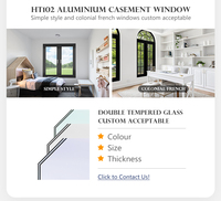 Ventanas y Puertas Personalizadas AS2047 para Casas en Australia, Ventana Abatible de Aluminio de Ahorro Energético para Viviendas y Apartamentos, Diseño Moderno Horizontal