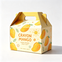 Crayon Mango Cadeaubox Handvat Digitale Print Waterdicht Anti-Kneus Gable Box Kindercadeaus Aangepaste Logo Gratis Ontwerp Draagbaar