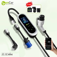 Station de recharge portable 32A 7,4 kW Zencar, chargeur mobile pour véhicules électriques, prise GB/T pour voitures chinoises avec différents adaptateurs pour l'Égypte et les Émirats arabes unis