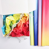 Nieuw mode gradiënt waterdicht wegwerpbaar op maat gemaakt bloemboeket inpakpapier met aangepaste kleuren voor cadeauverpakkingen