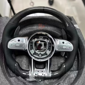 Volant de course sportif en fibre de carbone personnalisé pour Mercedes Benz C E S CLA GLA GLC GLE GLS W205 W213 W222 W177 AMG W205 - Product Image 1