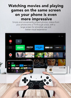 Console de Jeu Vidéo Professionnelle K8 Pro Stick, Chipset Quad Core H313, Boîtier TV et Système Double de Jeu 64 Go avec plus de 40000 Jeux Intégrés