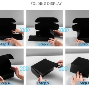 Luxury Branding Folding Corrugated Airplane <b>Box</b> Recycled Black Aircraft <b>Box</b> for Jewelry Clothing - Product Image 6