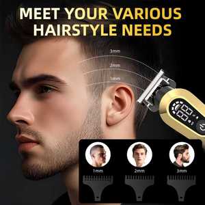 Nueva Cortadora <span class=keywords><strong>de</strong></span> Pelo Profesional para Barbería, 8800 RPM, Recargable, Cuchillas <span class=keywords><strong>de</strong></span> Acero Inoxidable, Pantalla LCD, para Uso en Salón y Hogar - Product Image 4