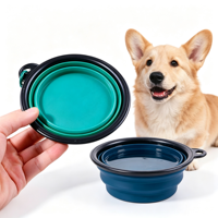 Bol pliable pour animaux de compagnie, 350 ml, en TPE, avec logo personnalisé, pour la marche, les voyages et la randonnée