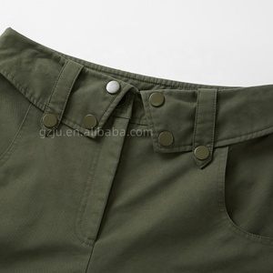 Primavera Casual da donna <span class=keywords><strong>pantaloni</strong></span> Cargo armes <span class=keywords><strong>con</strong></span> tasca laterale verde <span class=keywords><strong>con</strong></span> Zip <span class=keywords><strong>pantaloni</strong></span> da donna <span class=keywords><strong>pantaloni</strong></span> Casual <span class=keywords><strong>pantaloni</strong></span> Casual per donna - Product Image 3