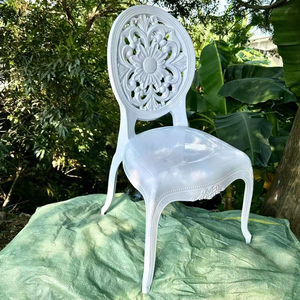 Round Flower Back Modern Design <b>Plastic</b> Princess <b>Chair</b> Wedding Party Events <b>Chair</b> - Product Image 2
