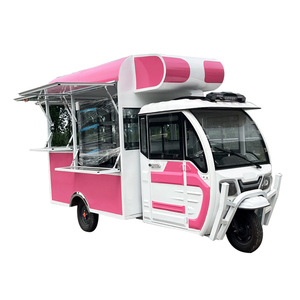 Mobile Electric Street Beverage Cart Retro Coffee Ice Cream Vending Trailer Outdoor Business Food Truck - Product Image 5