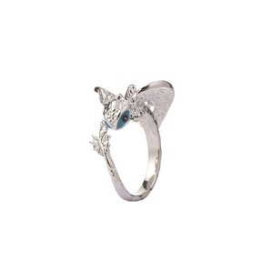 Bague pour homme en alliage motif dragon, finition blanc K et noir, design ouvert, bijou cadeau - Product Image 5