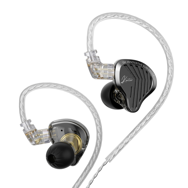 GK-KUNTEN Wired Headphones-High-end Single-Driver In-Ear Bass Hi-Fi Audio Excellent Sound Quality Active Noise Cancellation