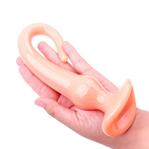 Pig Tail Suction Cup Anal Plug Small And Large Size <b>TPE</b> Material For Adult Stimulation - Product Image 3