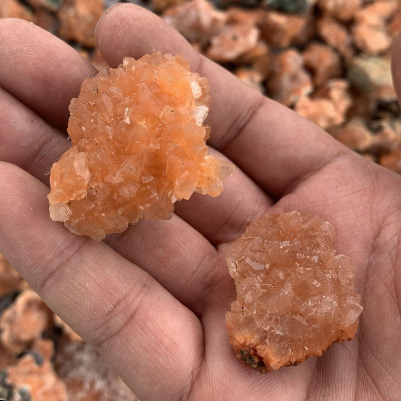 Red Calcite Rough Lovely Sunshine Crystals
