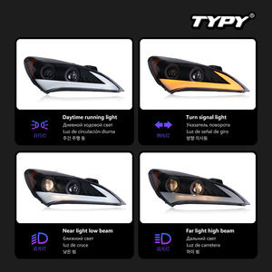 Luces LED de circulación diurna con intermitentes luminosos de 12V, nuevas para conversión de faros delanteros de Genesis Coupe 2009-2013 - Product Image 4