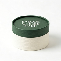Boîtes à gâteaux personnalisées en papier kraft recyclé de qualité alimentaire, écologiques, avec estampage à chaud et gaufrage, design cylindrique de luxe