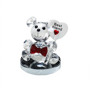 Wishlions Oso de Cristal con Grabado de Arte Popular, Figura Decorativa para Aniversario de Bodas, Regalo Promocional para Llevar, Oso TE AMO - Product Image 2