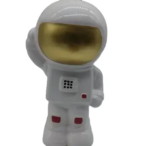 Keramische Astronaut Figuur; Sculptuur Beeldje Desktop Accessoires Tafelblad Decoratie-Staande Astronaut Ornament Geschenken En Ambachten