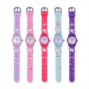 热卖独角兽女孩手表粉色超薄独角兽儿童手表儿童圣诞手表