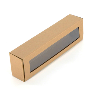 Boîte en carton kraft carrée à fenêtre, non imprimée, OEM, faible MOQ, pliable à plat, auto-scellante, pour savons artisanaux - Product Image 3