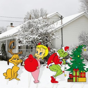Panneau de jardin de Noël extra large de 23 pouces avec piquet en PP pour la décoration de la pelouse - Product Image 1