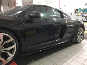 Extensions de jupes latérales en Fiber de carbone à haute brillance pour <span class=keywords><strong>Audi</strong></span> <span class=keywords><strong>R8</strong></span> V8 <span class=keywords><strong>V10</strong></span> Gt Spyder Coupé Convertible 2008-2015 - Product Image 3