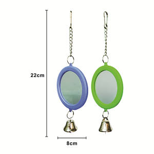 Juguete de enriquecimiento de loro masticable con espejo de pájaro en forma de corazón para guacamayos/cacatúas inastillable y no tóxico - Product Image 5