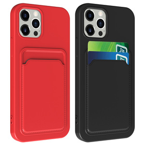 <span class=keywords><strong>Coque</strong></span> en silicone avec porte-cartes <span class=keywords><strong>pour</strong></span> <span class=keywords><strong>iPhone</strong></span> 16 15 14 Emplacement <span class=keywords><strong>pour</strong></span> carte de crédit <span class=keywords><strong>pour</strong></span> <span class=keywords><strong>iPhone</strong></span> 17 Titulaire de la carte de couverture arrière de téléphone portable en silicone - Product Image 2