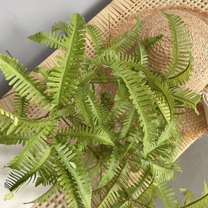 Plante artificielle en plastique, longues feuilles de fougère, herbe, 60 cm, haute qualité, réaliste, <span class=keywords><strong>d</strong></span>écorative pour la maison, centre de table de mariage - Product Image 2